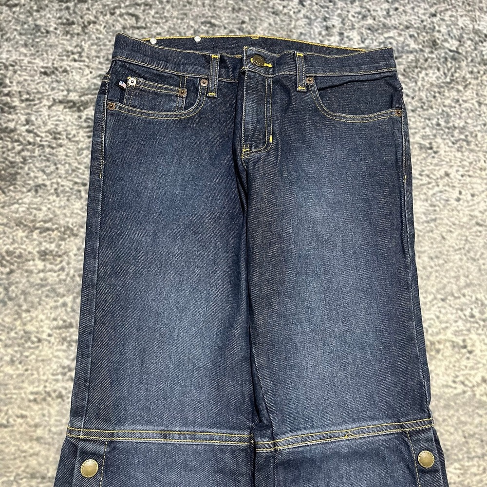 Polo Jeans Co. Womens 6 (30x32) Blue Stretch Bootcut W/ Snaps Western Low Rise - Picture 6 of 16